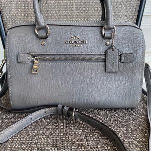 **SOLD** **COACH** Light Grey Rowan Satchel